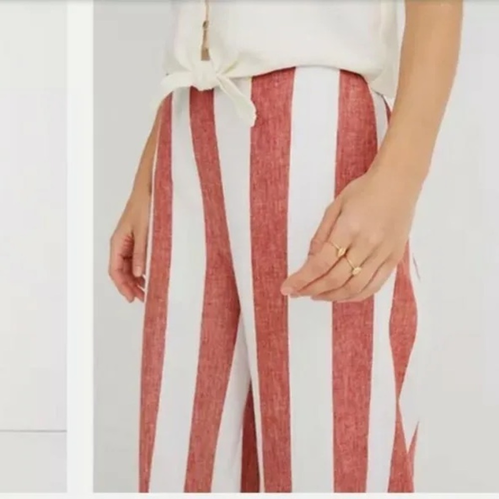 Madewell caramel/white striped culottes - Picture 3 of 11